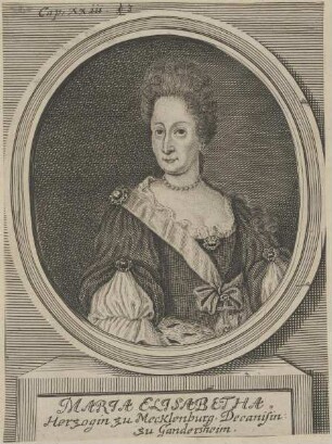 Bildnis von Maria Elisabetha, Herzogin zu Mecklenburg
