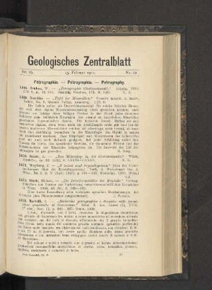 15. Februar 1911. No. 12.