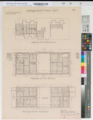 Empfangsgebäude für Bahnhof Kabel, Blatt 5: Balkenlagen, M. 1:100 Stnr.: 51, Hge, Bunr.: 1, Blnr.: 8