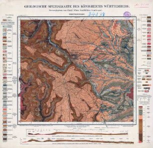 [7516] Freudenstadt, Geologische Spezialkarte des Königreichs Württemberg