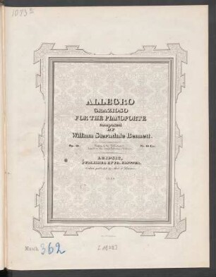 Allegro Grazioso For The Pianoforte Op. 18.