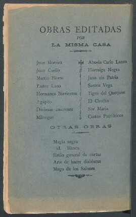 Obras editadas por la misma casa