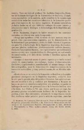 La formacion carbonífera de la República Argentina