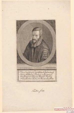 Dr. med. Volcher Coiter aus Groningen, Chirurg, Anatom und Stadtarzt in Nürnberg; gest. 1600
