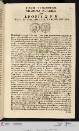 Ficum Romanorum Numisma Aureum cum Leonis X. P. M.
