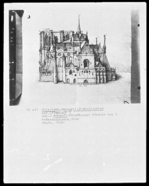 Cod. Uffenbach 3: Straßburger Münster von Osten