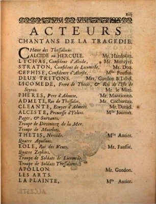 Alceste, ou le triomphe d'Alcide : Tragedie