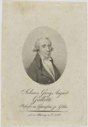 Bildnis des Johann Georg August Galletti
