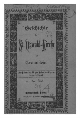 Geschichte der St. Oswalds-Kirche in Traunstein