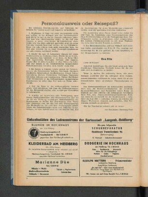 Personalausweis oder Reisepaß?