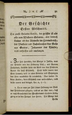 Der Geschichte Erster Abschnitt. - Zwölfter Abschnitt.