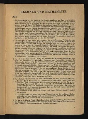 Rechnen und Mathematik