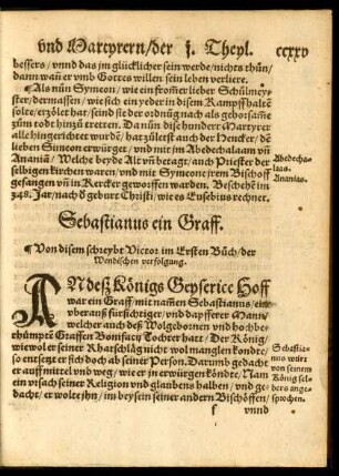 Sebastianus ein Graff.