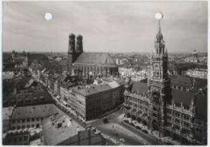 München, Dom zu Unserer Lieben Frau (Frauenkirche) und Rathaus
