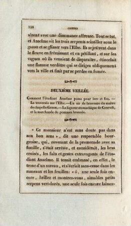 Deuxième veillée. Comment l‘étudiant Anselme passa pour ivre et fou …