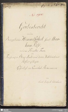 Grubenbericht von dem Berggebäude Himmelfahrt samt Abraham Fdgr: vor dem Donaths-Thore in Freyberger Berg-Amts und deren Halsbrückner Refier gelegen - 18.6561 4.