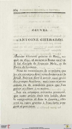 Oeuvre d’Antoine Gherardi