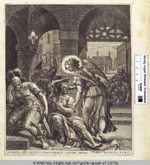 Der Engel befreit den heiligen Petrus aus dem Gefängnis.