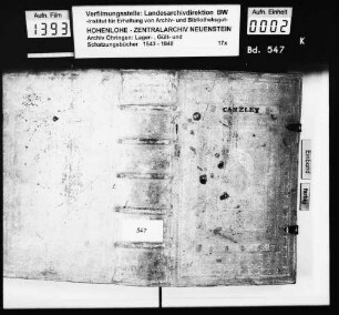Jurisdiktionalien der Ämter Schrozberg (Schrozberg, Zell, Könbronn, Krailshausen, Sigisweiler und Kälberbach) und Lindlein (Lindlein, Naicha, Schmalfelden, Großbärenweiler, Speckheim, Kreuzfeld, Reupoldsrot, Alkertshausen, Simmetshausen und Wittenweiler), beschrieben durch Philipp Dietrich Sutorius zu Schwäbisch Hall (Kanzleiexemplar).