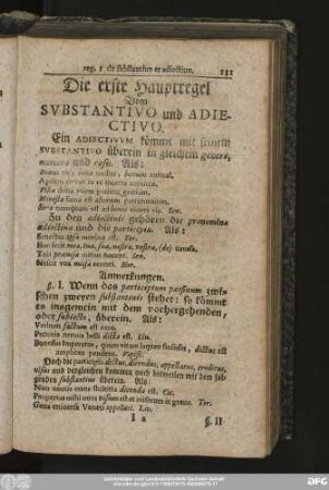 Die erste Hauptregel Vom Substantivo und Adiectivo.