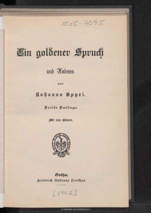 Ein goldener Spruch und Anderes