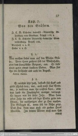 Kap. 7. Von den Gräsern