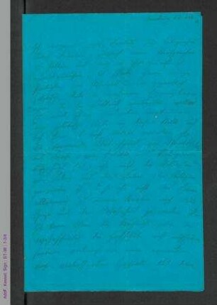 Brief von Malwida von Meysenbug an unbekannt, hs.
