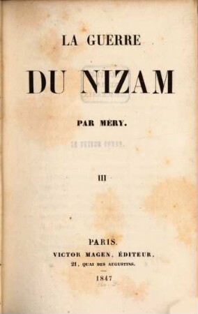 La guerre de Nizam. 3