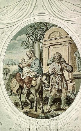 Deckenbild im Langhaus: Flucht nach Ägypten