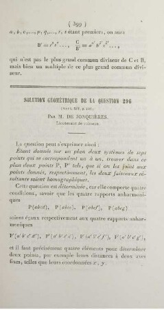 Solution géométrique de la question 296.