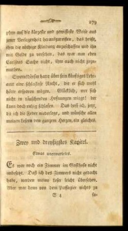 Zwey und dreyßigstes Kapitel. Etwas unerwartetes.