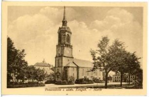 Frauenstein. Evangelische Stadtkirche auf dem Markt