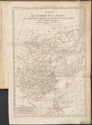 Carte De L'Empire De La Chine, De La Tartarie Chinoise, Et Du Royaume De Corée: avec les Isles du Japon