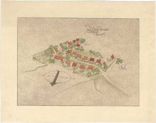 Gsaenger, Gustav; Moosburg - Unteres Gereuth (Bayern); Siedlung Fa. Steinbock - Perspektive