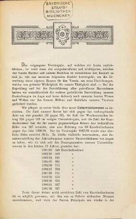 Jahresbericht des Vereins Merkur in Nürnberg. 31. 1891/92