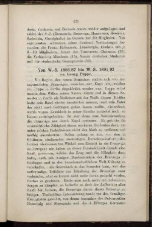 W.-S. 1886/87 bis W.-S. 1891/92