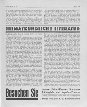 Heimatkundliche Literatur.