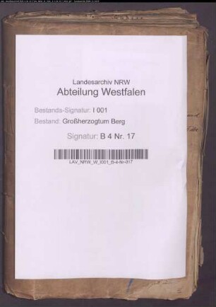 Anfertigung der Gemeinde-Etats und Aufbringung des Kommunal-Defizits der Bürgermeisterei Hattingen