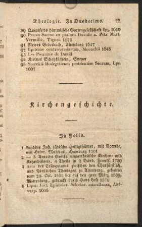 Kirchengeschichte.