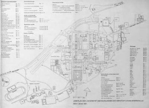 Lageplan der Universität des Saarlandes und der Staatlichen Sportschule