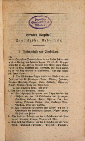 Topographische Beschreibung der Provinz Pommern : mit einer statistischen Uebersicht