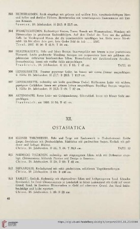 XII. Ostasiatica (Nr. 310 - 320)
