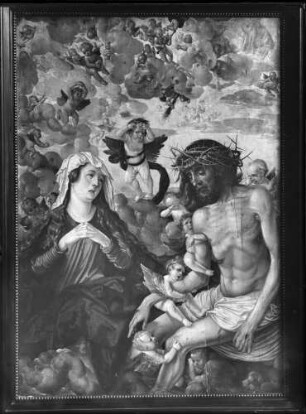 Gemälde (Christus mit Dornenkrone und Frau)