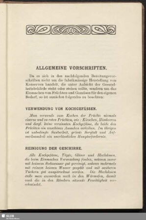 Allgemeine Vorschriften