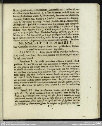 Mensae Poeticae Missus II