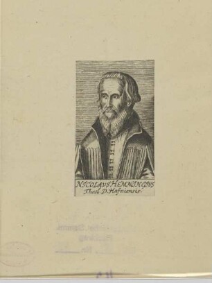 Bildnis des Nicolaus Hemmingius
