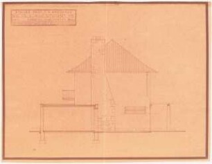 Garten Allinger, Berlin-Dahlem: Haus Allinger: Seitenansicht 1:50