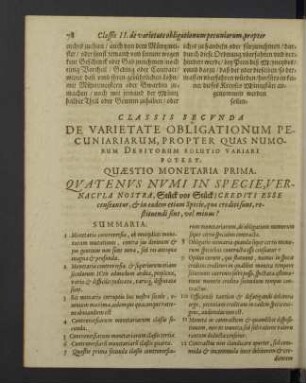 Quaestio monetaria prima.