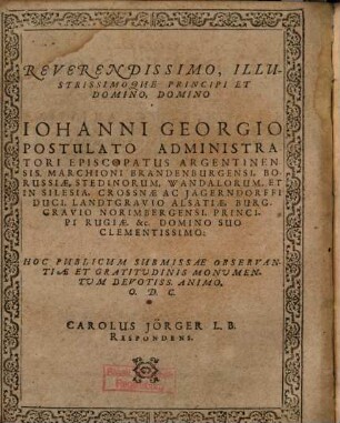 Disputatio De Defensione Necessaria