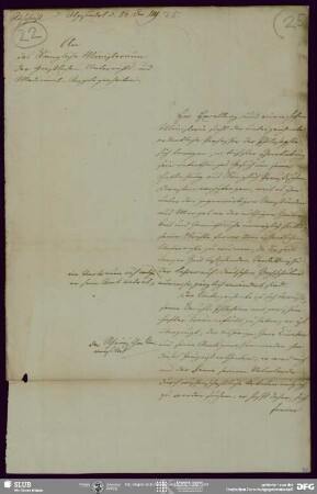 Eigenh. Briefabschrift von August Wilhelm von Schlegel an Karl Vom Stein Zum Altenstein, Bonn, 07.12.1819